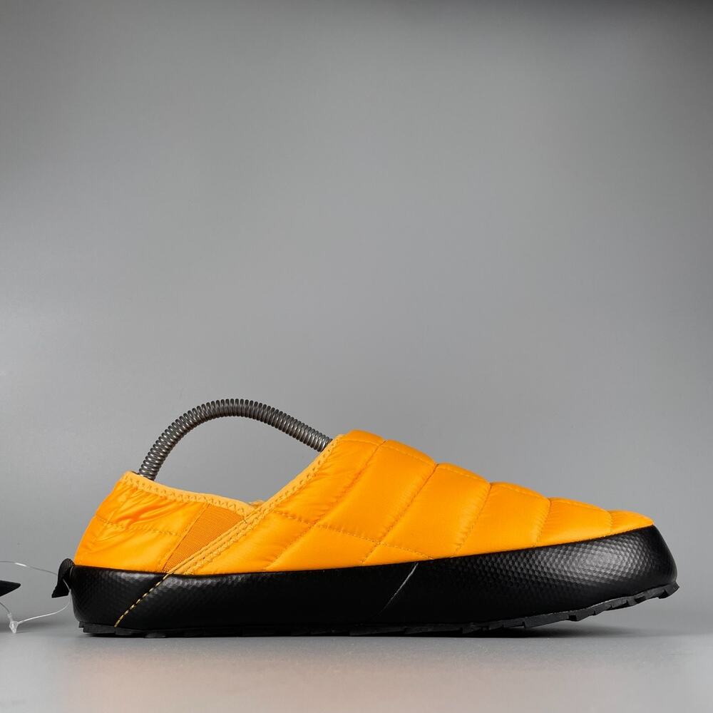 The North Face ThermoBall Mule V Mens 9 Yellow Traction Slipper Fuzzy Puffer NEW - Picture 7 of 9